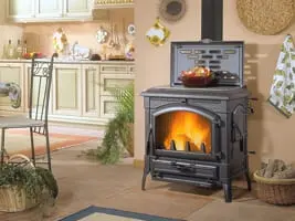 Чёрный дымоход для камина