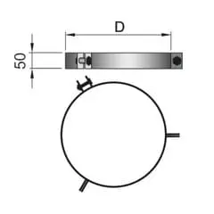 Хомут растяжки для трубы дымохода