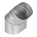 Колено овал дымохода 45 градусов на широкую сторону