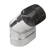 Колено овальное 45 градусов на широкую сторону