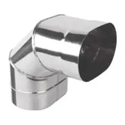 Колено овальное 90 градусов на широкую сторону