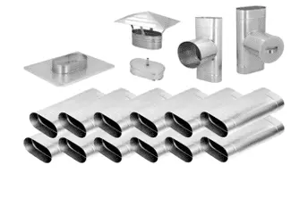 Дымоходы овального сечения из нержавеющей стали 