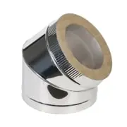 Колено-сэндвич 45 градусов для дымохода