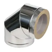 Колено-сэндвич 90 градусов для дымохода