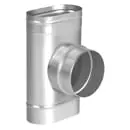 Тройник овал дымохода из нержавеющей стали 90 градусов