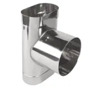 Тройник овальный 90 градусов из нержавеющей стали