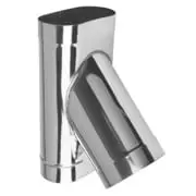 Тройник овальный 45 градусов из нержавеющей стали