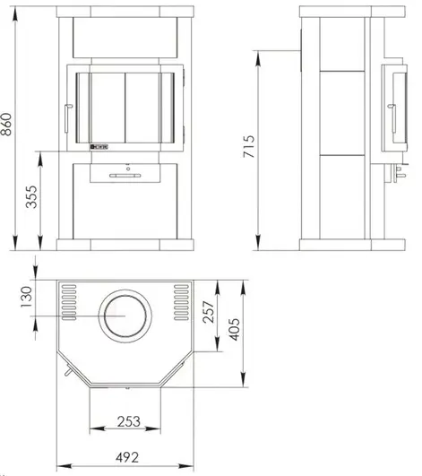 Печь-камин ОКА Мета-Бел