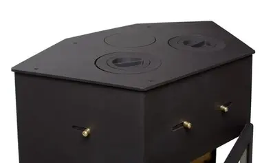 Печь-камин ЕНИСЕЙ с плитой Мета-Бел