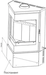 Печь-камин ЛЕМАН Мета-Бел