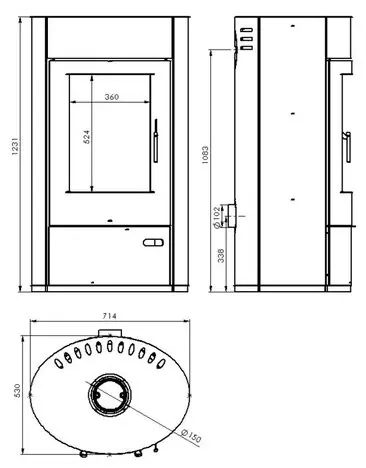 Печь-камин ДУНАЙ Мета-Бел