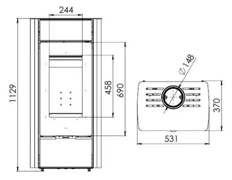 Печь-камин НАРОЧЬ Мета-Бел