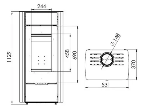 Печь-камин НАРОЧЬ В Мета-Бел