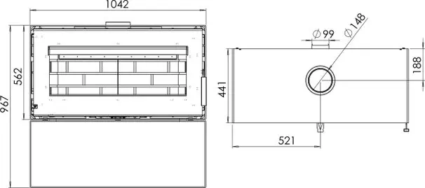 Печь-камин МОНБЛАН Мета-Бел