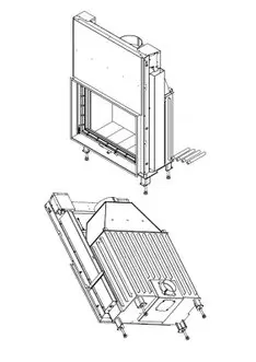 Топка каминная FENIX 900 Мета-Бел
