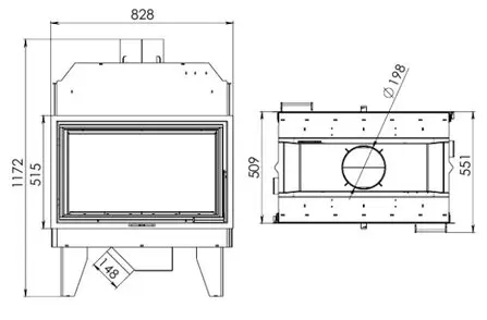 Топка каминная Мета-Бел АВРОРА С2
